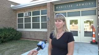 Bravo Troop moving out of Manistee Armory
