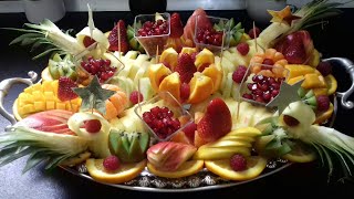 أبهري ضيوفك بطريقة تقديم أنيقة \u0026 مميزة لطبق الفواكه Présentation d'un beau plateau de fruits coupés