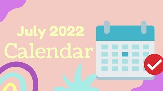 July 2022 Calendar With Holidays, Festivals, Observances | July Month Ka Calendar | Calendarbuzz