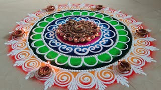 Diwali Special Sanskar Bharti Rangoli | Rangoli Using Fevicol Bottle | Diwali Rangoli #diwalirangoli