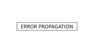 Error Propagation | Differentials