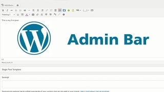WordPress Admin Bar Features