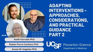 Adapting Interventions – Approaches, Considerations, and Practical Guidance. Part 2