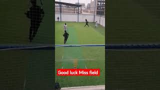 Good luck Miss field.#cricket #youtubeshorts #viralvideo #funnyshorts #boxcricket