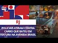 RJ: policiais atiram contra carro que bateu em viatura na Avenida Brasil