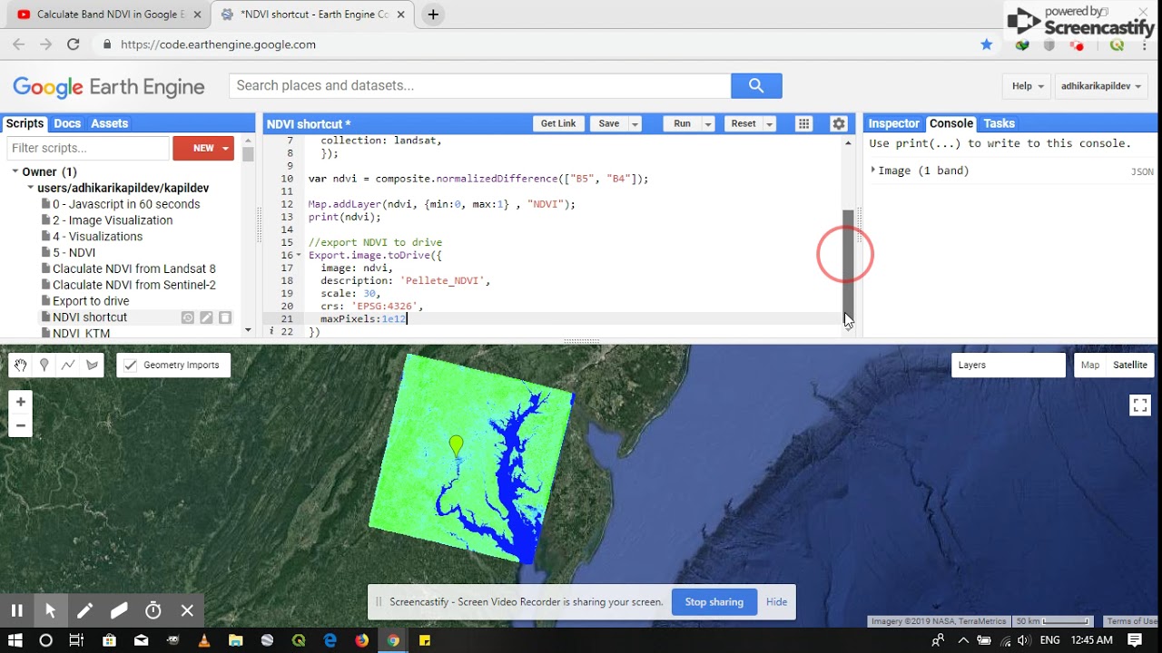 NDVI On Google Earth Engine (GEE) - YouTube