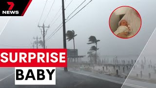 Aussie woman gives birth to surprise baby in the midst of Hurricane Milton | 7NEWS