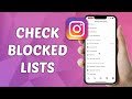 How to Check Blocked Lists on Instagram