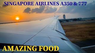 Trip Report | Singapore Airlines A350-900 & 777-300ER Premium Economy | AMAZING FOOD!!