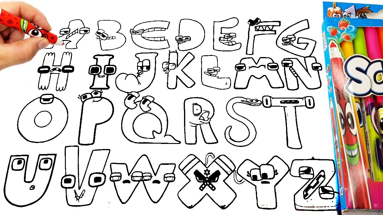 Alphabet Lore A Z Coloring Pages Alphabet Lore Drawing And Coloring