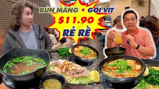 Ngày mai giảm giá sâu còn $11.90 hàng loạt các món soup cho đến hết tháng 4. Bún măng gỏi vịt rẻ rề