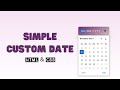 How To Create Custom Input Date Using HTML & CSS | Simple Calendar Tutorials
