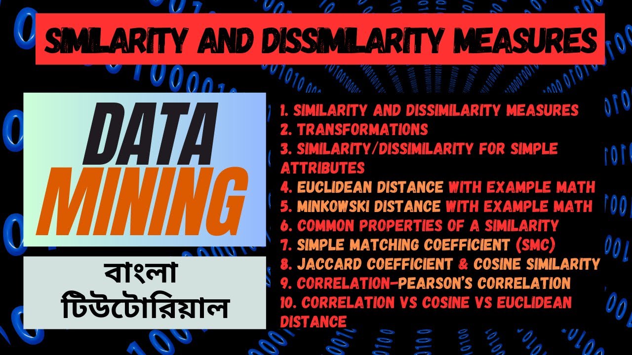 Similarity And Dissimilarity Measures In Data Mining In Bangla [বাংলা ...