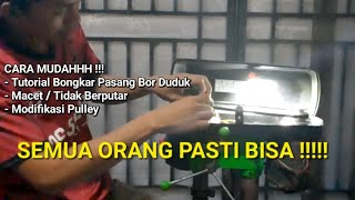 TUTORIAL BONGKAR PASANG / MEMPERBAIKI MESIN BOR DUDUK RYU  MODERN BOSCH MAKTEC MAKITA MOLLAR NRT DLL