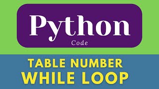 Table using while loop in python | while loop in python | Table #shorts #python #ytshorts