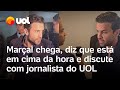 Pablo Marçal chega ao debate RedeTV, diz que está em cima da hora e discute com jornalista do UOL