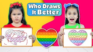 Who Draws It Better Challenge | Surprise Gifts | Family Game | ToyStars