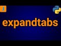Python expandtabs