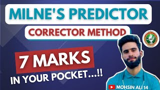 Milne's Predictor Corrector Formula 👆 Imp.Question |Easy Method🔥