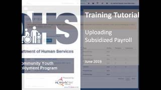DHS Youth - Uploading Subsidized Payroll
