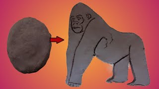 How to make a GORILLA 🦍 clay art