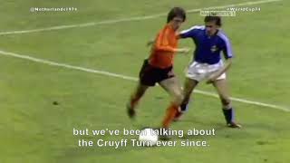 Johan Cruyff explains his Cruyff Turn vs Sweden #WorldCup74