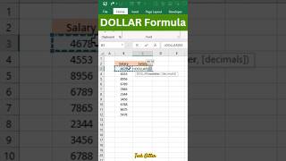 DOLLAR Formula in Excel