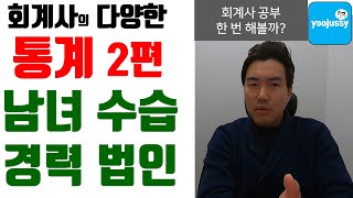 회계사 다양한 통계 2편! 남녀비율 수습은 어디에서? 인력구성 경력기간 등