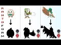 ALOLA Starters KANTO FORM : Rowlet, Dartrix, Decidueye in KANTO