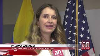 Senadora colombiana visita Miami para denunciar la situación de su país