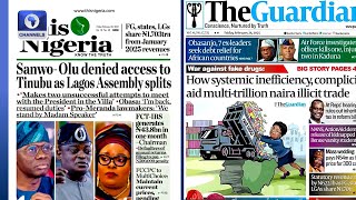 Newspaper Review: Lagos Assembly Crisis, NAFDAC Crackdown On Fake Drugs + More | Morning Brief