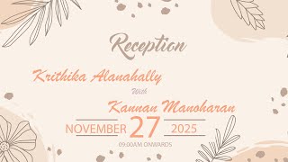 Krithika Alanahally / Kannan Manoharan - The Reception