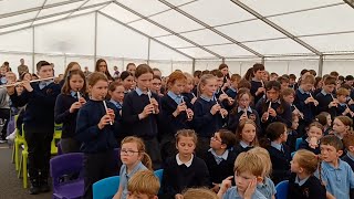 The official opening of the new school at The Downs.