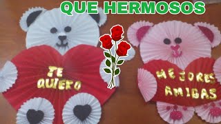 ❤️🩷💌🐻ROSETON GIGANTE CON HOJAS DE PAPEL PARA ESTE DÍA DEL AMOR Y LA AMISTAD