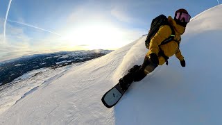 Pudder og sol på Mannfjellet