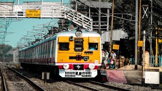 The newly painted Duplicate Medha EMU enters the station beautifully || eastern railway