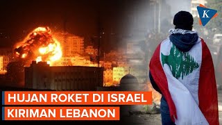 Detik-detik Puluhan Roket Ditembakkan Hizbullah dari Lebanon ke Israel