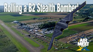 Rolling a B2 Spirit Stealth Bomber at Airmeet 2024 #stealthbomber #rcairplane