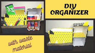 DIY organizer for storage things | how to recycle cardboard box | craft idea | Amazing Crafts