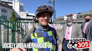 Jockey Brian Hernandez Jr and King Fury for the #KentuckyDerby