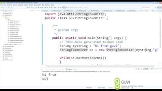 Java Player tutorial Session 2 StringTokenizer in English