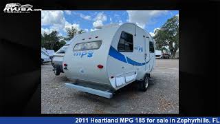 Amazing 2011 Heartland MPG 185 Travel Trailer RV For Sale in Zephyrhills, FL | RVUSA.com