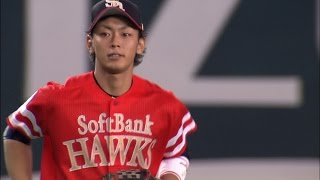 【プロ野球パ】これが今宮の守備範囲！ショート後方への打球を好捕  2014/09/26 H-E