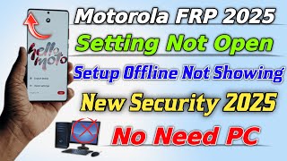 Android 14 All Motorola Frp Bypass 👉 Setting Not Open / Motorola Edge 50 Neo Frp Unlock 2025