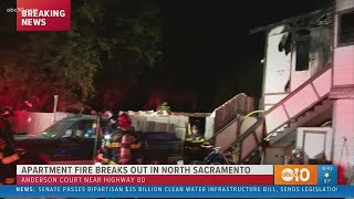 North Sacramento apartment fire sends one person to hospital