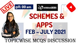SBI CLERK MAINS CURRENT AFFAIRS | Topicwise CA in MCQs | Schemes & Apps of Government  |SSC, IBPS