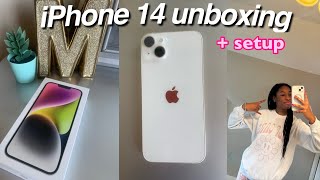 IPHONE 14 PLUS UNBOXING || *setup + accessories* 🌟