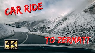 Car Drive from Visp to Zermatt in Switzerland - Car Journey to Zermatt