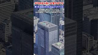 【空から見る】平均年収の高い企業TOP10　M\u0026Aキャピタルパートナーズ　#shorts