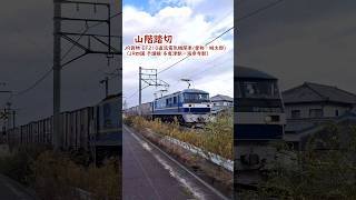 【踏切】山階踏切　JR貨物 EF210直流電気機関車(愛称：桃太郎)（JR四国 予讃線 多度津駅ー海岸寺駅）（JR四国 予讃線 多度津駅ー海岸寺駅）  #jr四国 #踏切 #機関車 #貨物列車